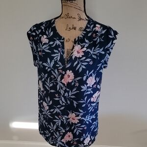 Daniel Rainn Navy Floral Blouse